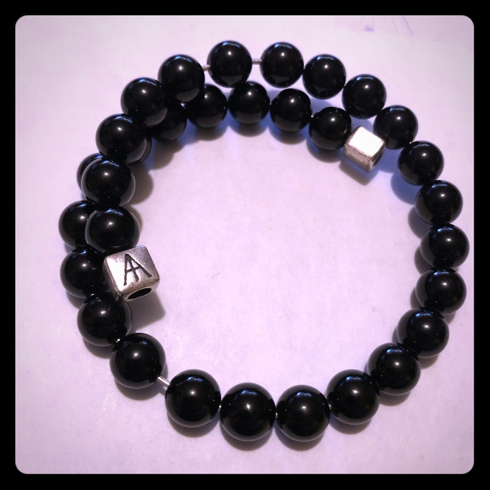 Alex and Ani Black Onyx Gemstone Wrap